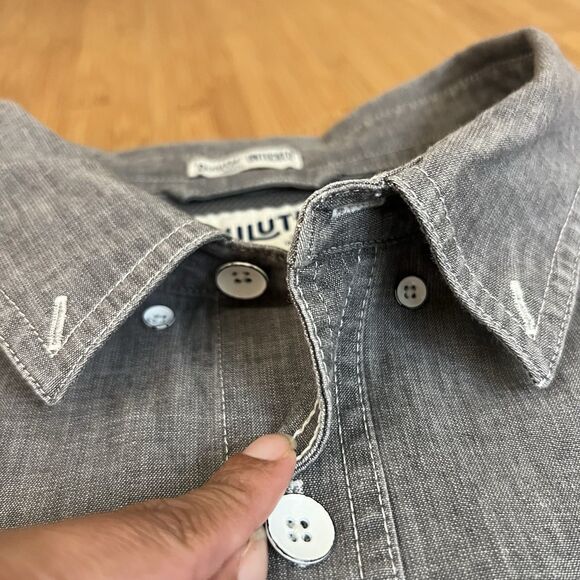 Duluth Trading Shirt Mens 2XL Tall Gray Coolmax Long Sleeve Button Up Untucked - Picture 5 of 11